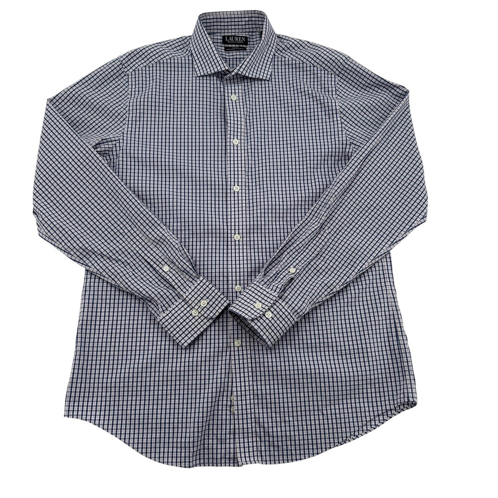 Lauren Ralph Lauren Men 16 34/35 Slim Fit Performance Stretch Dress Shirt Preppy